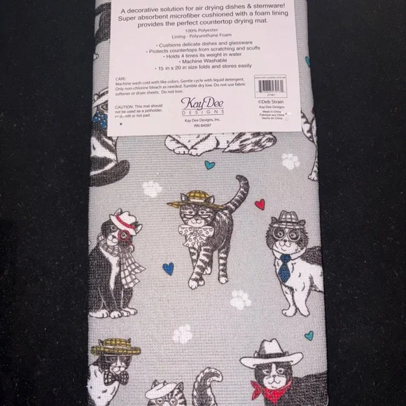 Cat Print Drying Mat - Picture 2 of 2